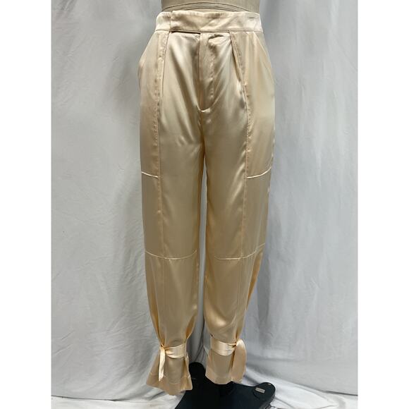 Nicholas 'Erato' White Charmeuse Pant Size 2 - Picture 2 of 4